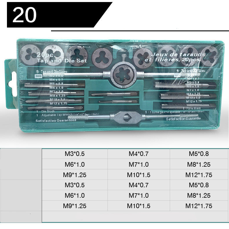 Tap and die wrench set hand tapping wrench winch 12 piece set MousePrice